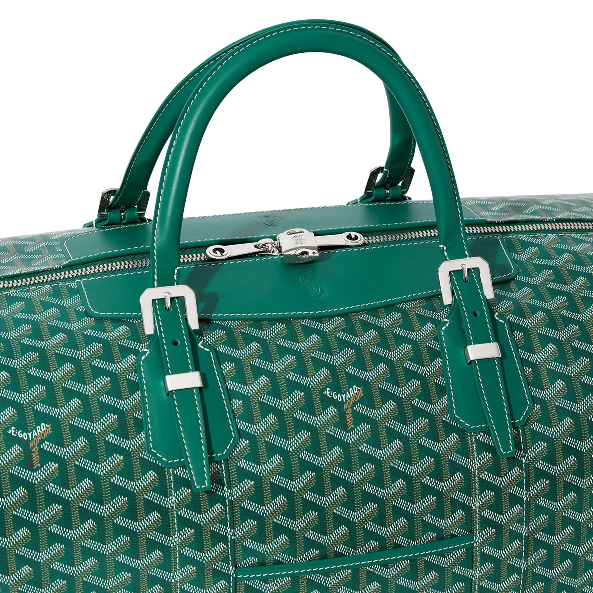 Detail view of Goyard Bowling 55 Green Bag CISALPMMLTY09CL09P