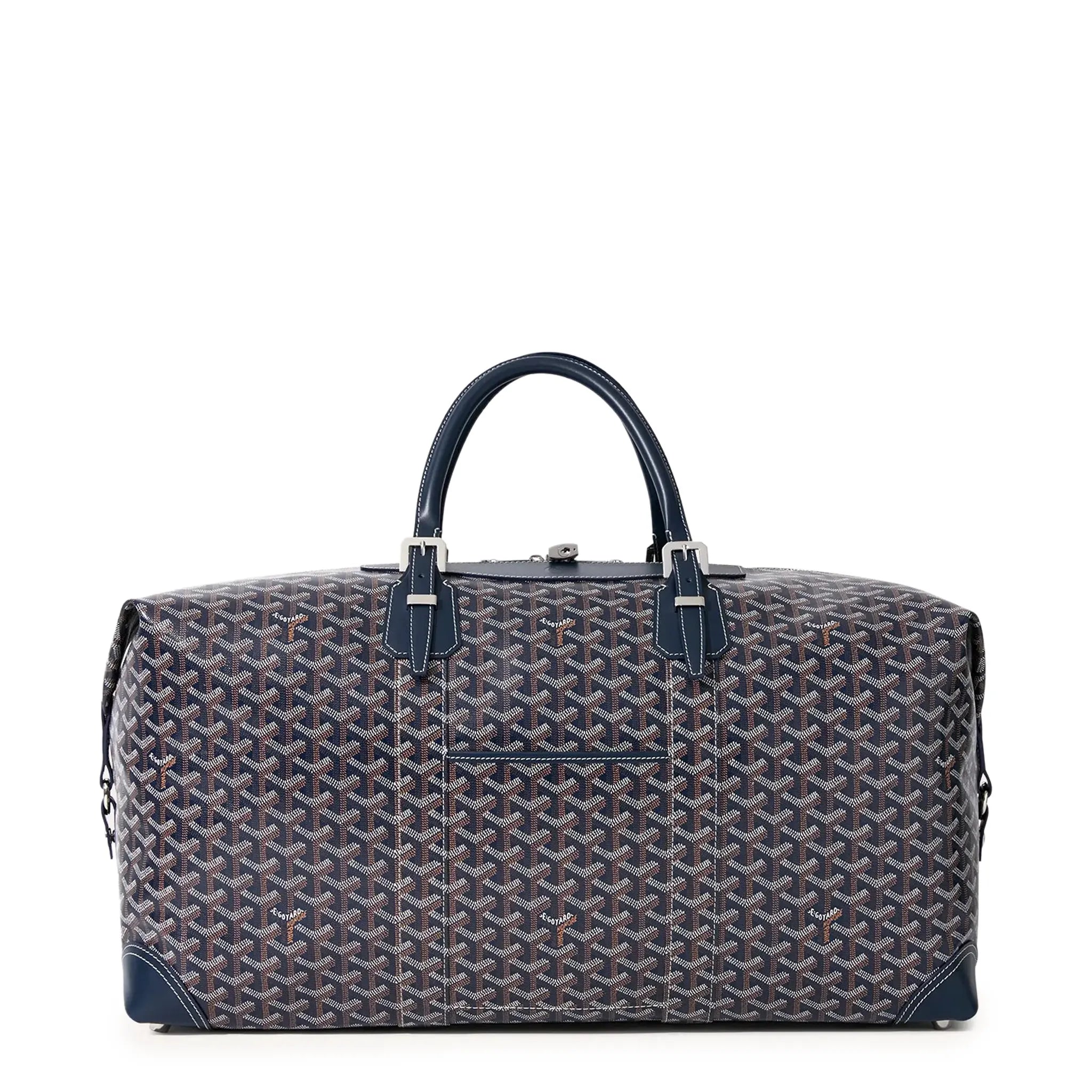 Front view of Goyard Bowling 55 Navy Blue Bag BOWLIN055TY12CL12P