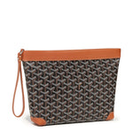 Front view of Goyard Conti Black Tan Pouch CONTIPPMLTY01CL03P