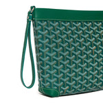 Detail view of Goyard Conti Green Pouch