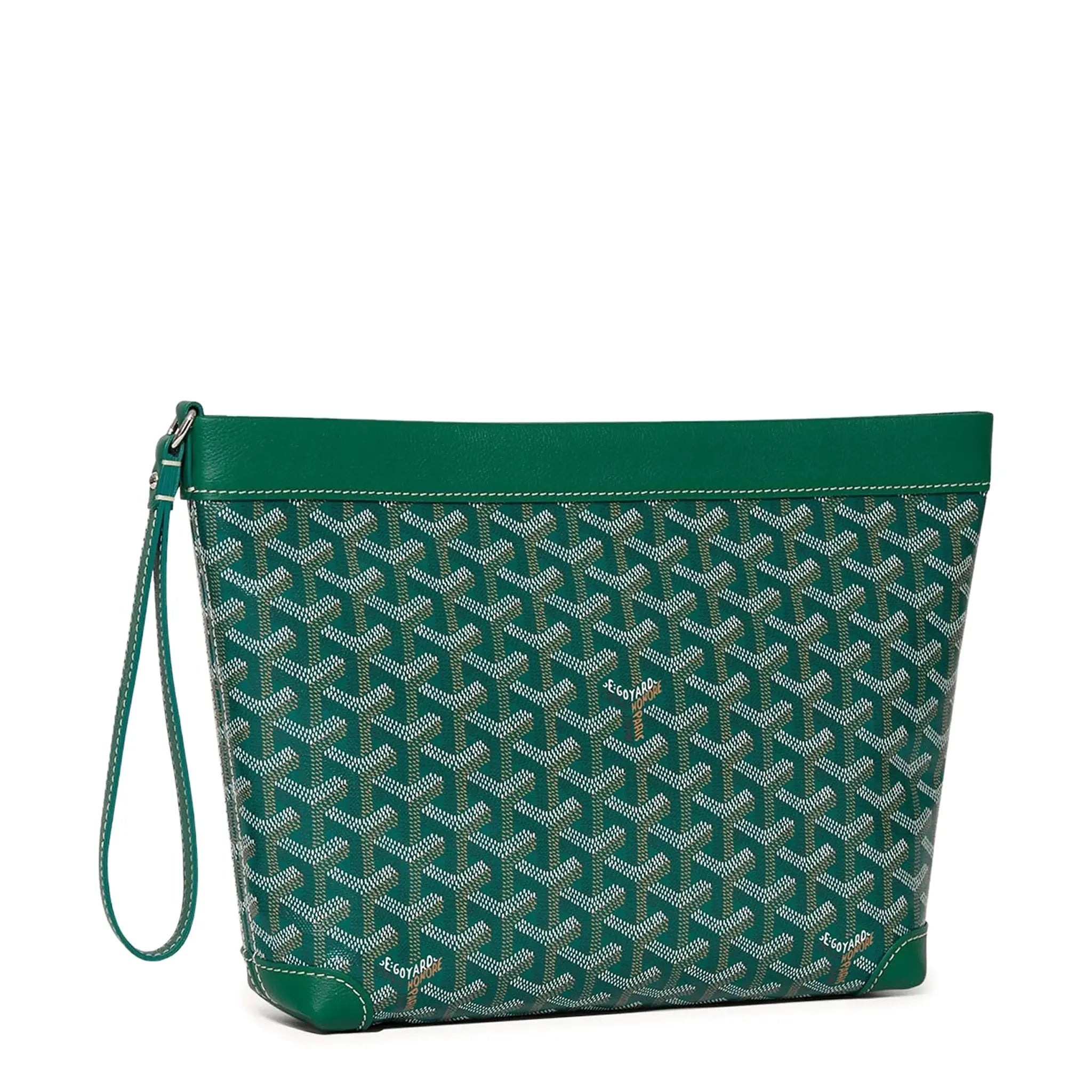 Front view of Goyard Conti Green Pouch CONTIPPMLTY09CL09P