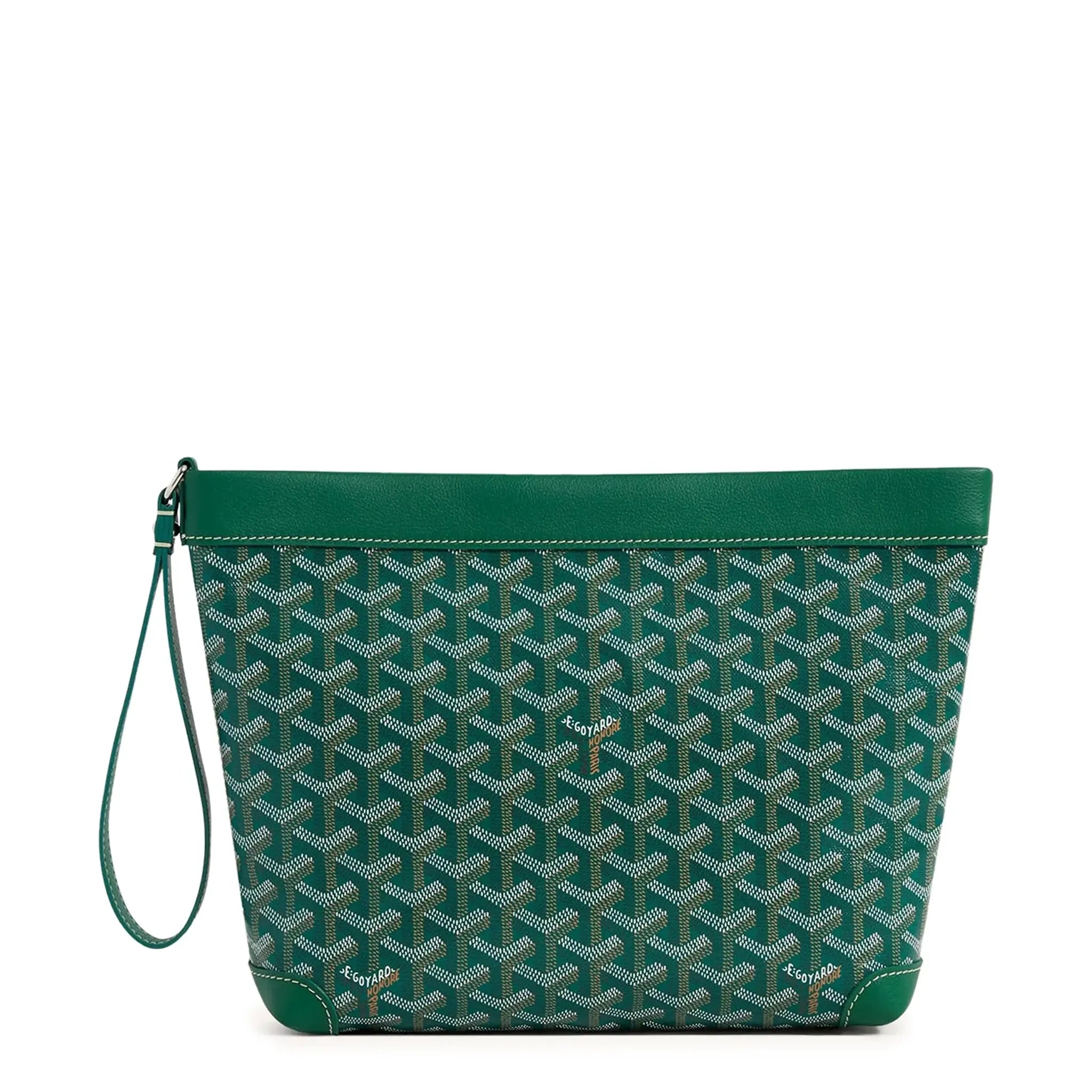 Front view of Goyard Conti Green Pouch CONTIPPMLTY09CL09P