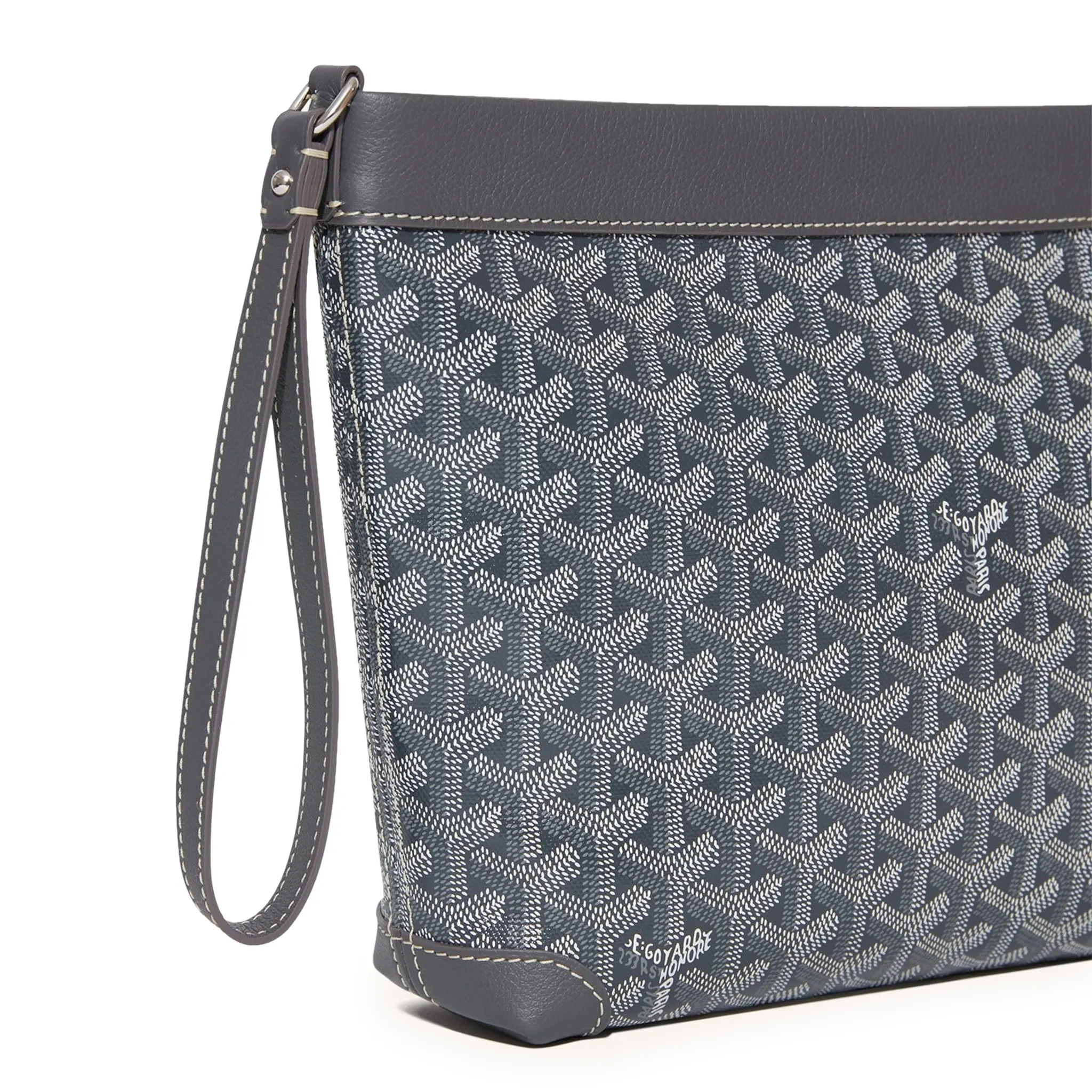 Side view of Goyard Conti Grey Pouch CONTIPPMLTY51CL51P