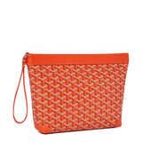 Front view of Goyard Conti Orange Pouch CONTIPPMLTY07CL07P