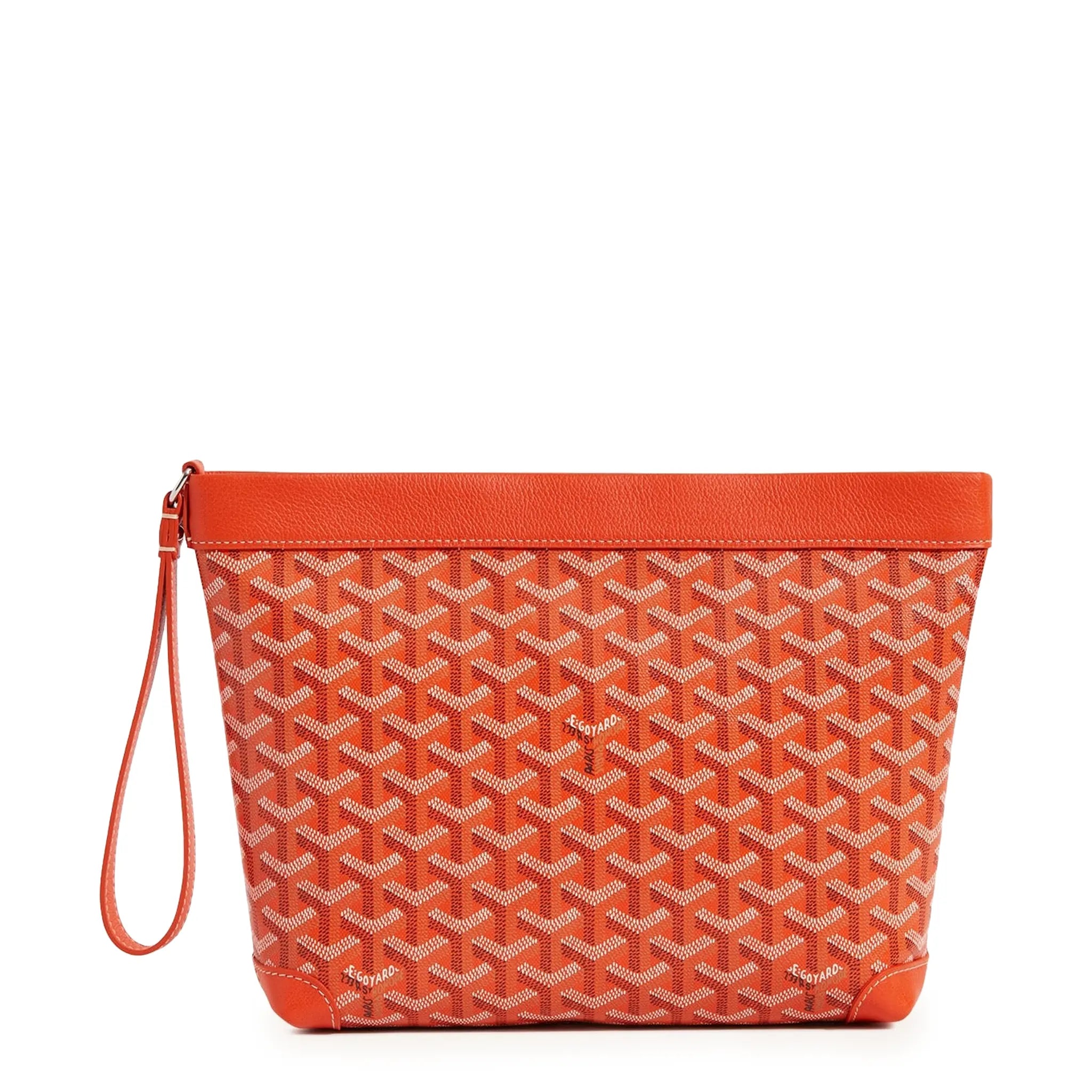 Front view of Goyard Conti Orange Pouch CONTIPPMLTY07CL07P