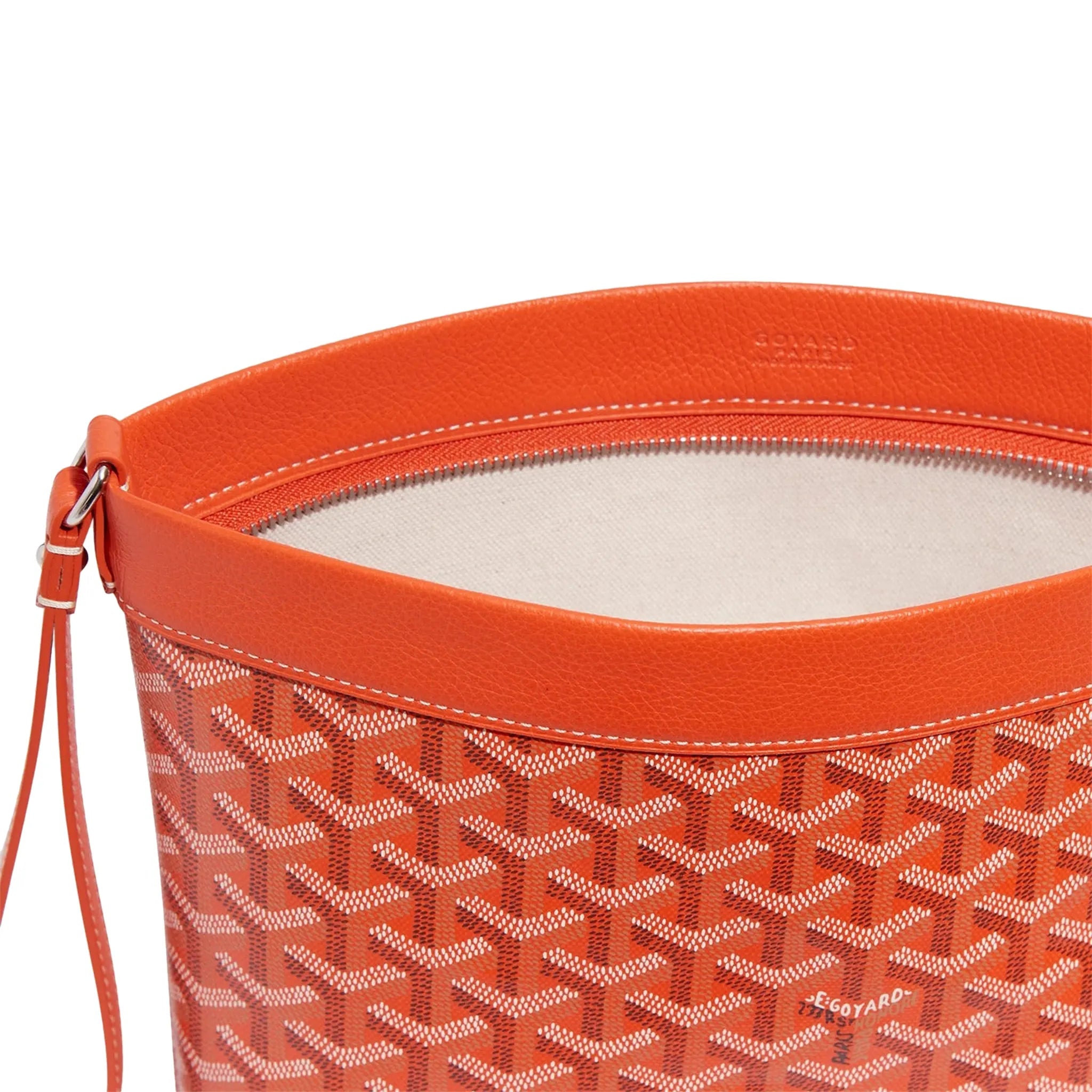 Top Zip view of Goyard Conti Orange Pouch CONTIPPMLTY07CL07P