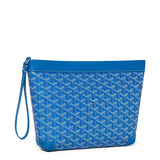 Front view of Goyard Conti Sky Blue Pouch CONTIPPMLTY10CL10P