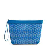 Front view of Goyard Conti Sky Blue Pouch CONTIPPMLTY10CL10P