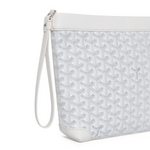 Side view of Goyard Conti White Pouch CONTIPPMLTY50CL50P