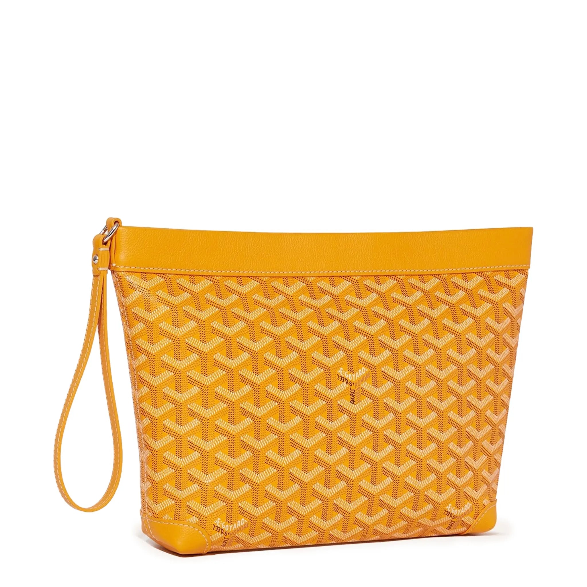 Front view of Goyard Conti Yellow Pouch CONTIPPMLTY08CL08P