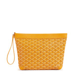 Front view of Goyard Conti Yellow Pouch CONTIPPMLTY08CL08P