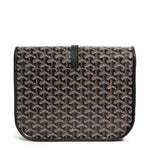 Back of Goyard Goyardine Belvedere II Black MM Messenger Bag BELVE3MMLTY01CG01P