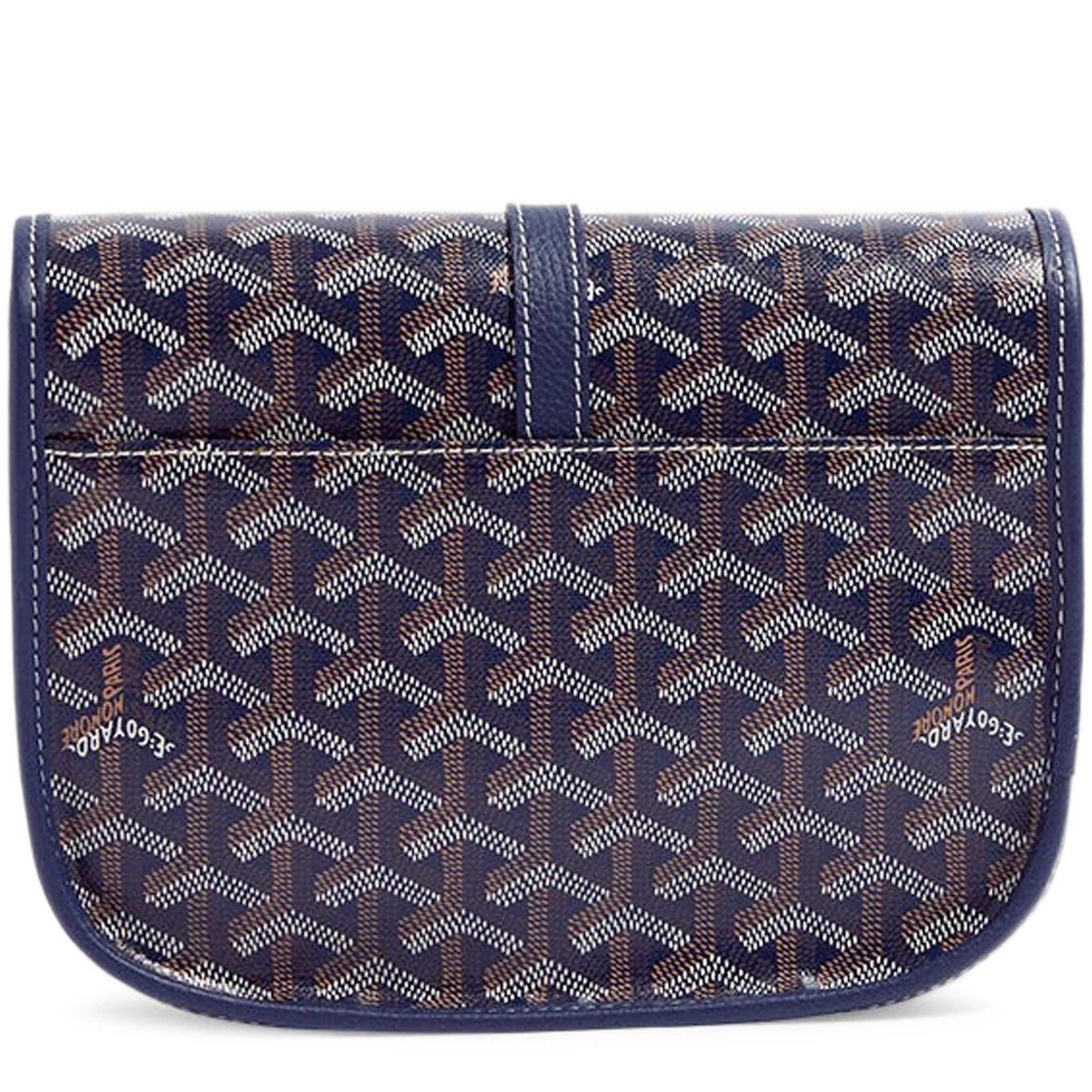 Image of Goyard Goyardine Belvedere II Navy PM Messenger Bag