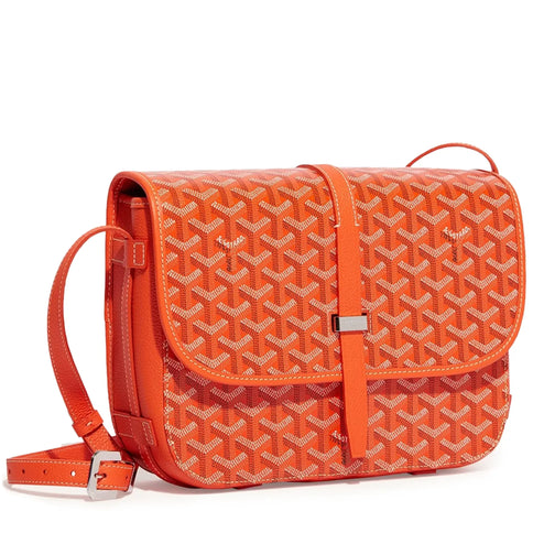 Front view Goyard Goyardine Belvedere II Orange MM Messenger Bag