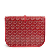 Back view of Goyard Goyardine Belvedere II Red MM Messenger Bag BELVE3MMLTY02CG02P