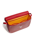 Top view of Goyard Goyardine Belvedere II Red MM Messenger Bag BELVE3MMLTY02CG02P