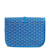 Back view of Goyard Goyardine Belvedere II Sky Blue MM Messenger Bag BELVE3MMLTY10CG10P