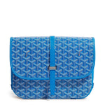 Front view of Goyard Goyardine Belvedere II Sky Blue MM Messenger Bag BELVE3MMLTY10CG10P