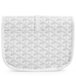 Back view of Goyard Goyardine Belvedere II White PM Messenger Bag BELVE3PMLTY50CG50P