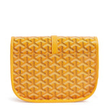 Back view of Goyard Goyardine Belvedere II Yellow PM Messenger Bag BELVE3PMLTY08CG08P