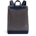 Front view of Goyard Navy Blue Cisalpin Backpack