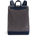 Front view of Goyard Navy Blue Cisalpin Backpack