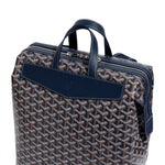 Top handle  view of Goyard Navy Blue Cisalpin Backpack