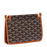 Back view of Goyard Plumet Pocket Black Tan Wallet PLUMETPMLTY01CL03P