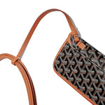Detail view of Goyard Saint Louis PM Tote Bag Black Tan STLOUIPMLTY01CL03P