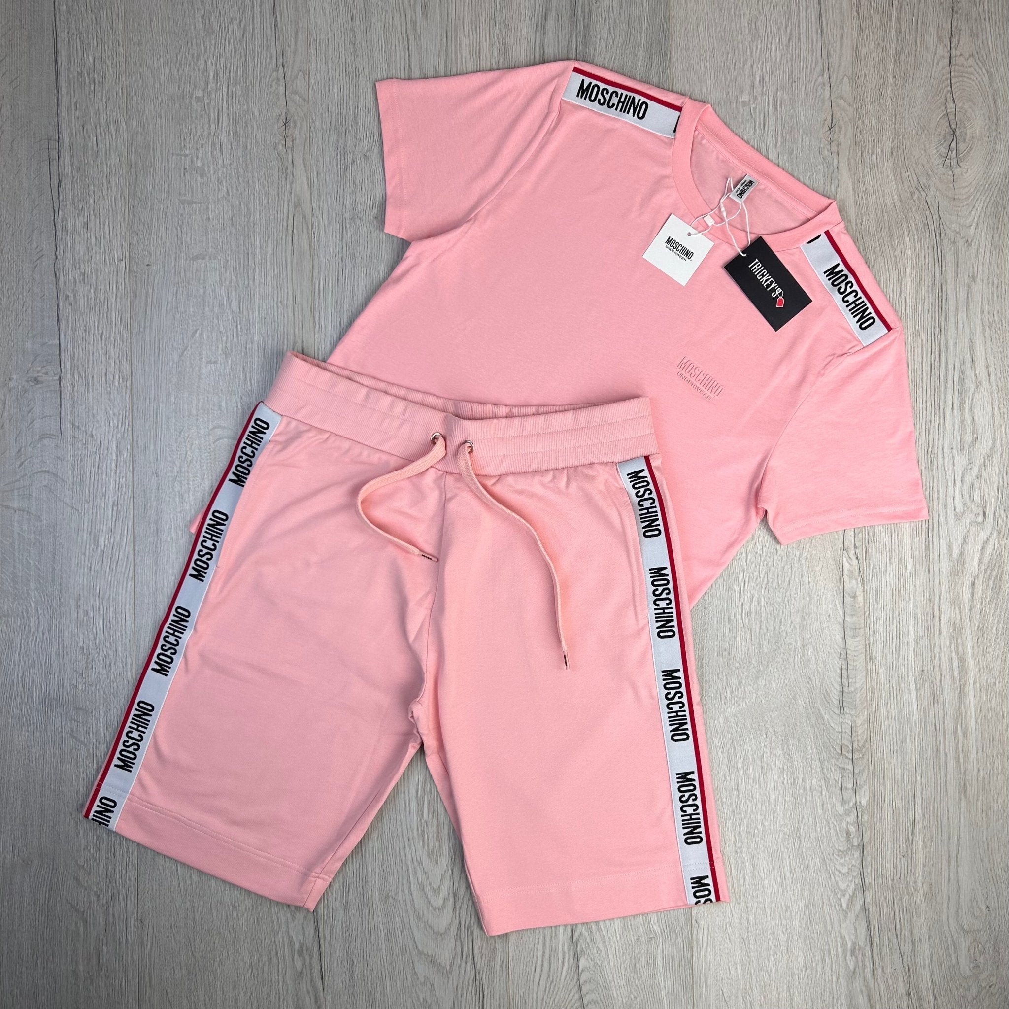 Moschino Men’s Pink T-shirt & Short Set - Morely TrendsMoschino Type here:)