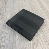 Burberry Men’s Gray Check Bifold Wallet