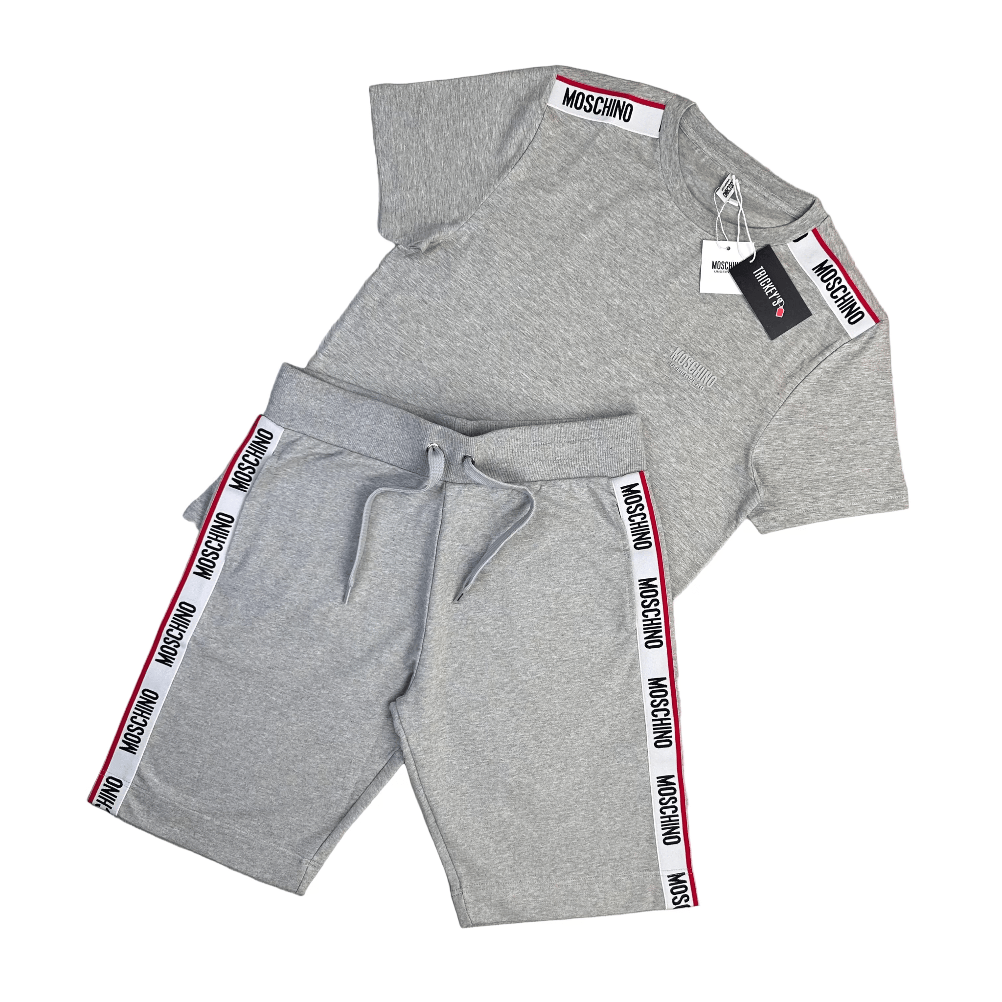 Moschino Men’s Grey T-shirt & Short Set - Morely TrendsMoschino Type here:)