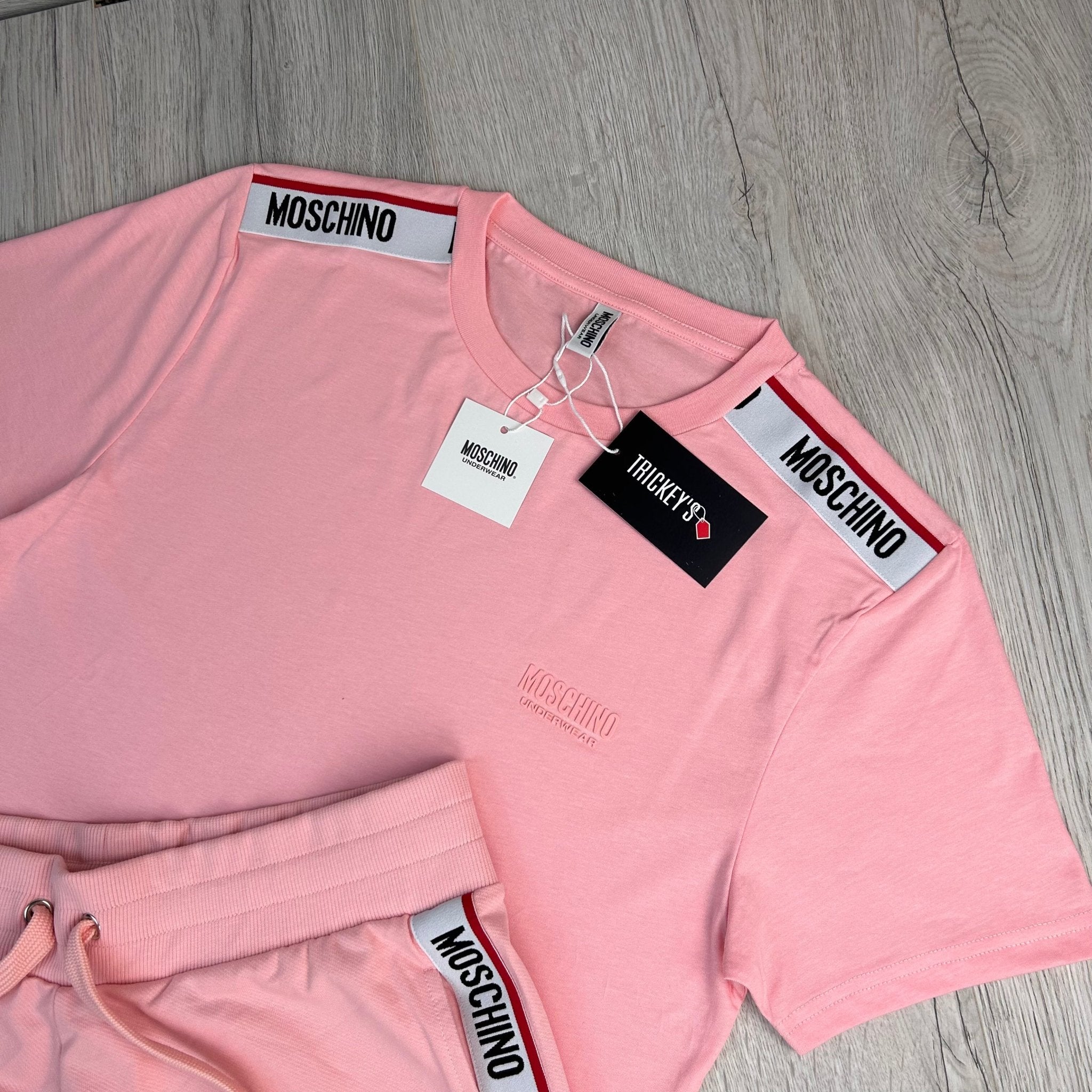 Moschino Men’s Pink T-shirt & Short Set - Morely TrendsMoschino Type here:)