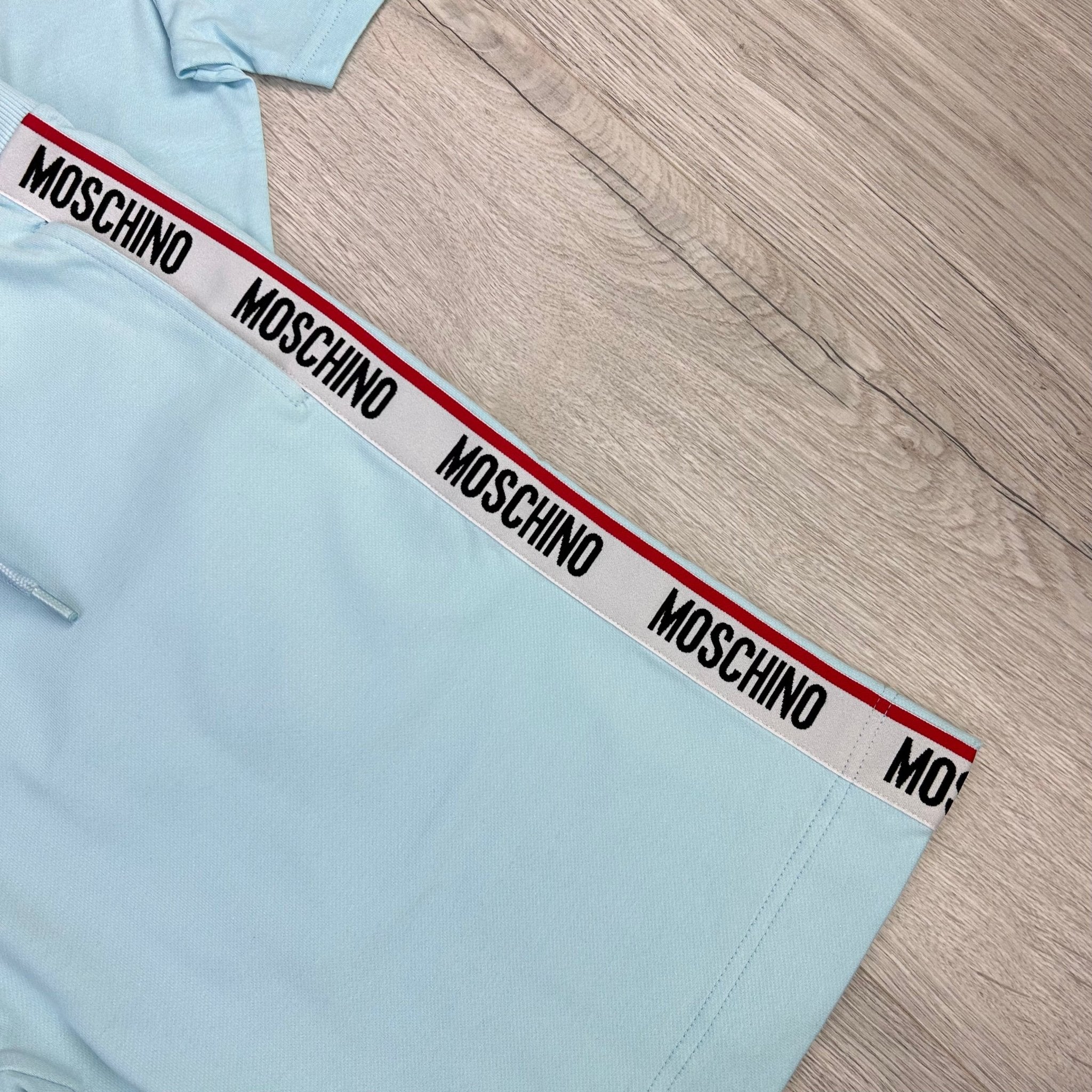 Moschino Men’s Baby Blue T-shirt & Short Set - Morely TrendsMoschino Type here:)