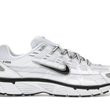 Nike P-6000 White Metallic Silver Black