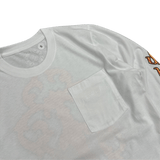 Chrome Hearts Stripe Dagger Logo Long Sleeve T-Shirt White