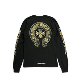 Chrome Hearts Camo Horseshoe Logo Long Sleeve T-Shirt Black