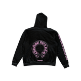 Chrome Hearts Online Exclusive Horse Shoe Hoodie Black/Pink