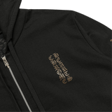 Chrome Hearts Exclusive Brown Vertical Logo Zip Up Hoodie Black