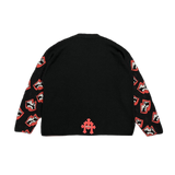 Chrome Hearts Matty Boy Lips Logo Cashmere Jumper Black Red