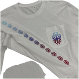Chrome Hearts Gradient Horseshoe Dagger Logo Long Sleeve T-Shirt White