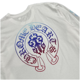 Chrome Hearts Gradient Horseshoe Dagger Logo Long Sleeve T-Shirt White