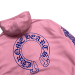 Chrome Hearts Floral Horseshoe Logo Hoodie Pink Blue