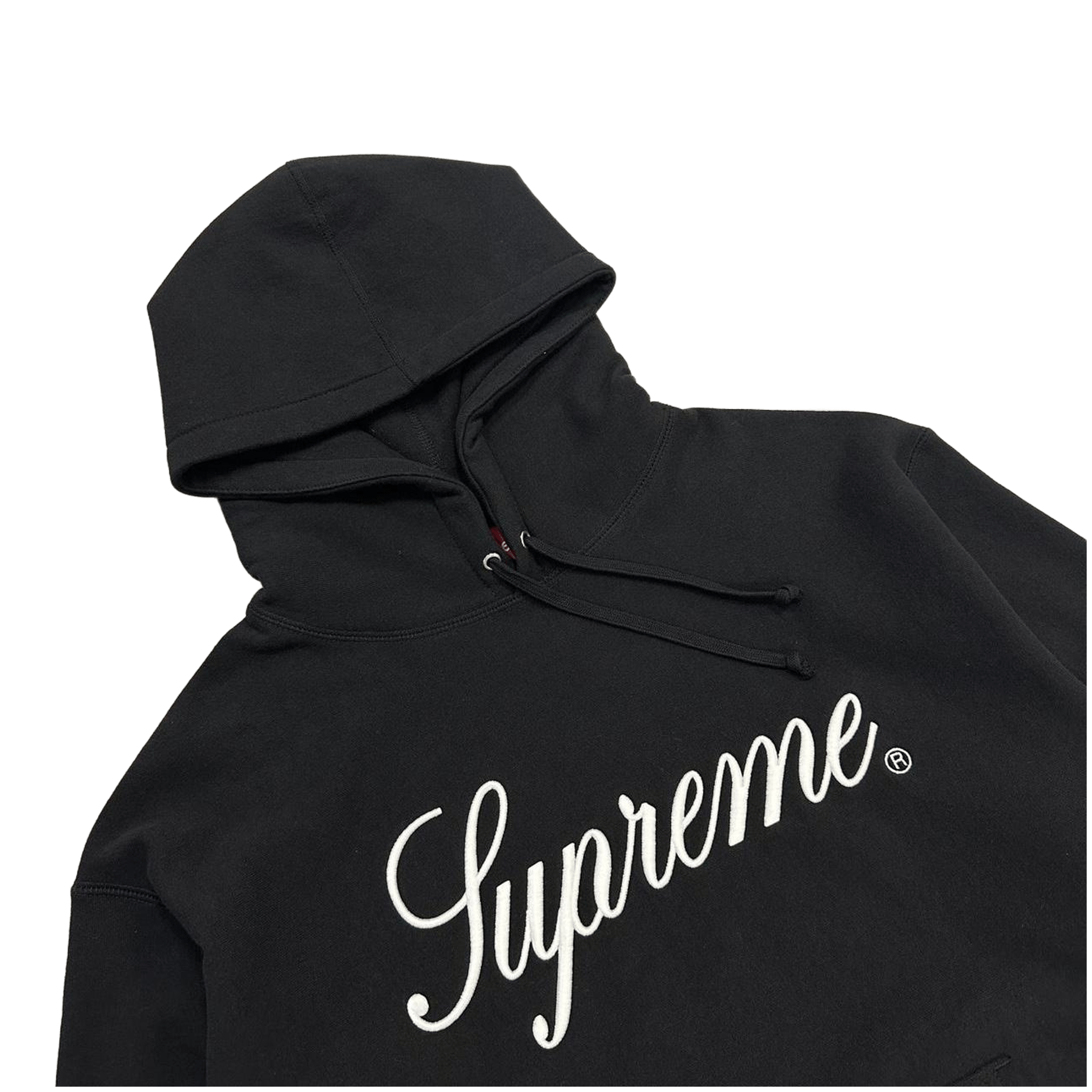 Supreme Embroidered Script Logo Hoodie Black - Morely TrendsSupreme Type here:)
