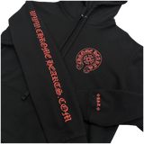 Chrome Hearts Horseshoe Logo Hoodie Black Red