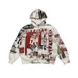 Supreme Collage Zip Hoodie White - Morely TrendsSupreme Type here:)