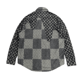 Louis Vuitton x Nigo MNGM Waves Giant Damier Flannel Shirt Indigo