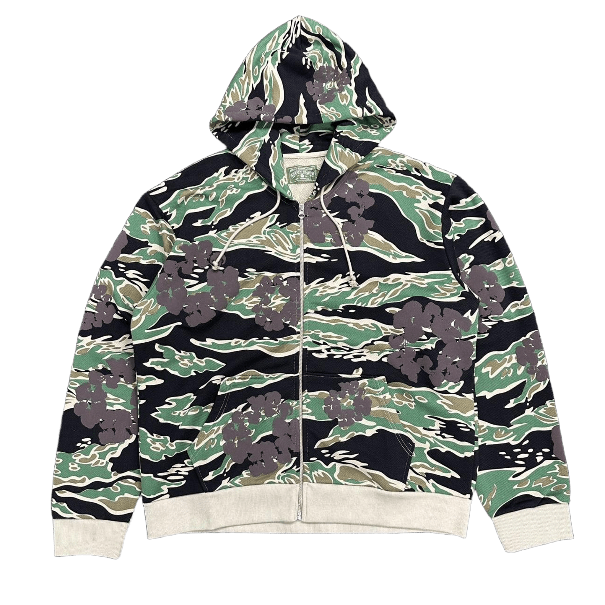 Denim Tears Forest Camo Cotton Wreath Zip Up Hoodie Green - Morely TrendsDenim Tears Type here:)