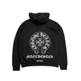 Chrome Hearts Manchester Exclusive Horseshoe Logo Zip Up Hoodie Black