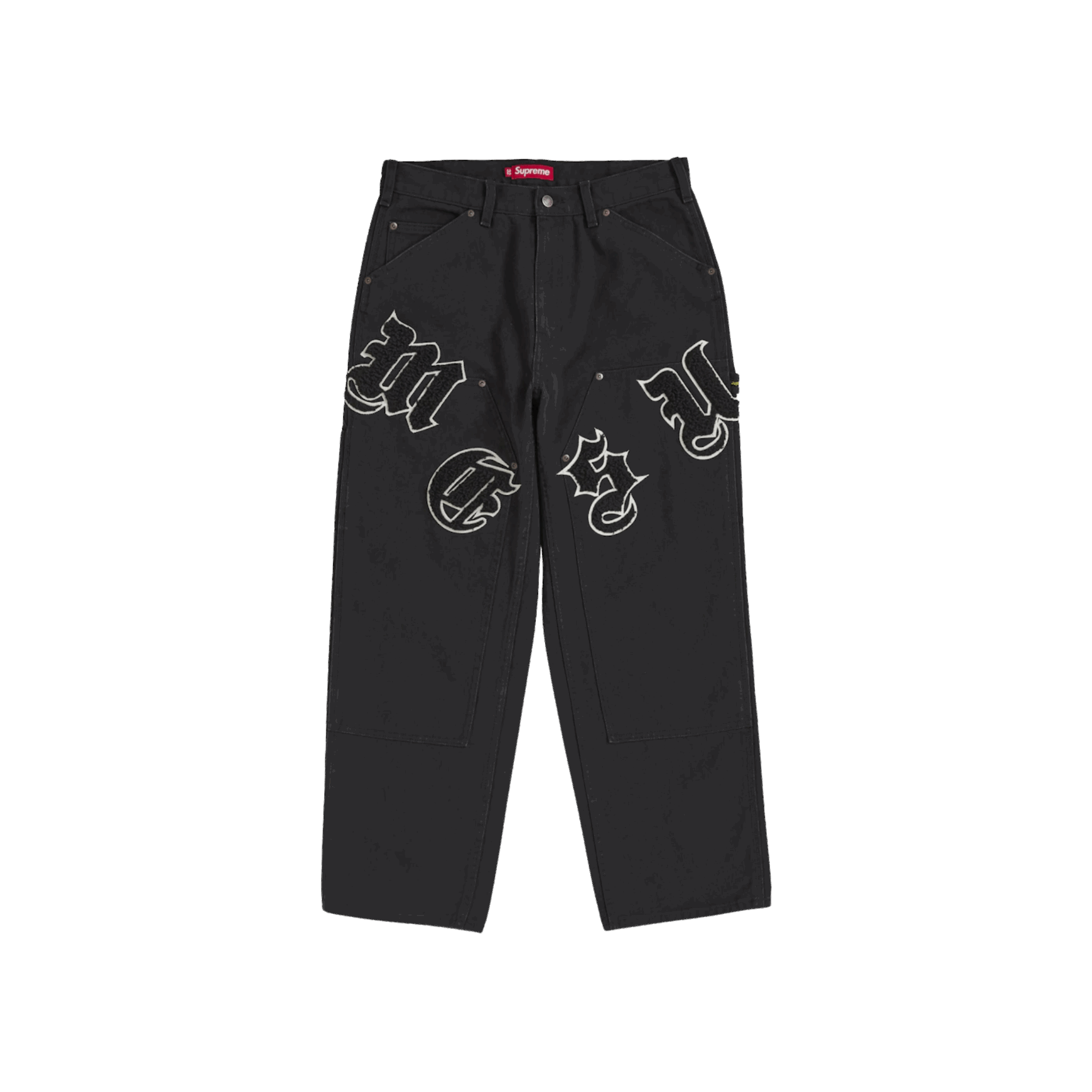 Supreme Old English Canvas Double Knee Painter Pant Black
